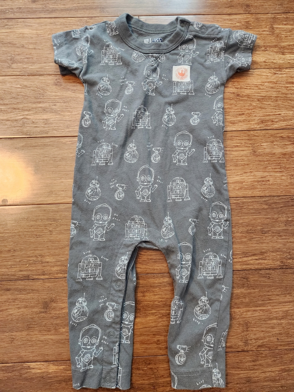 Baby Gap Star Wars Gray Droid Baby Boy's One-Piece Pants Bodysuit, 12-18 Months